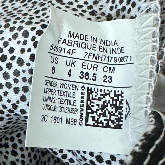 CONVERSE CTAS Women Black Double Tongue Grey Low Top Canvas | Size 6 - Picture 9 of 9